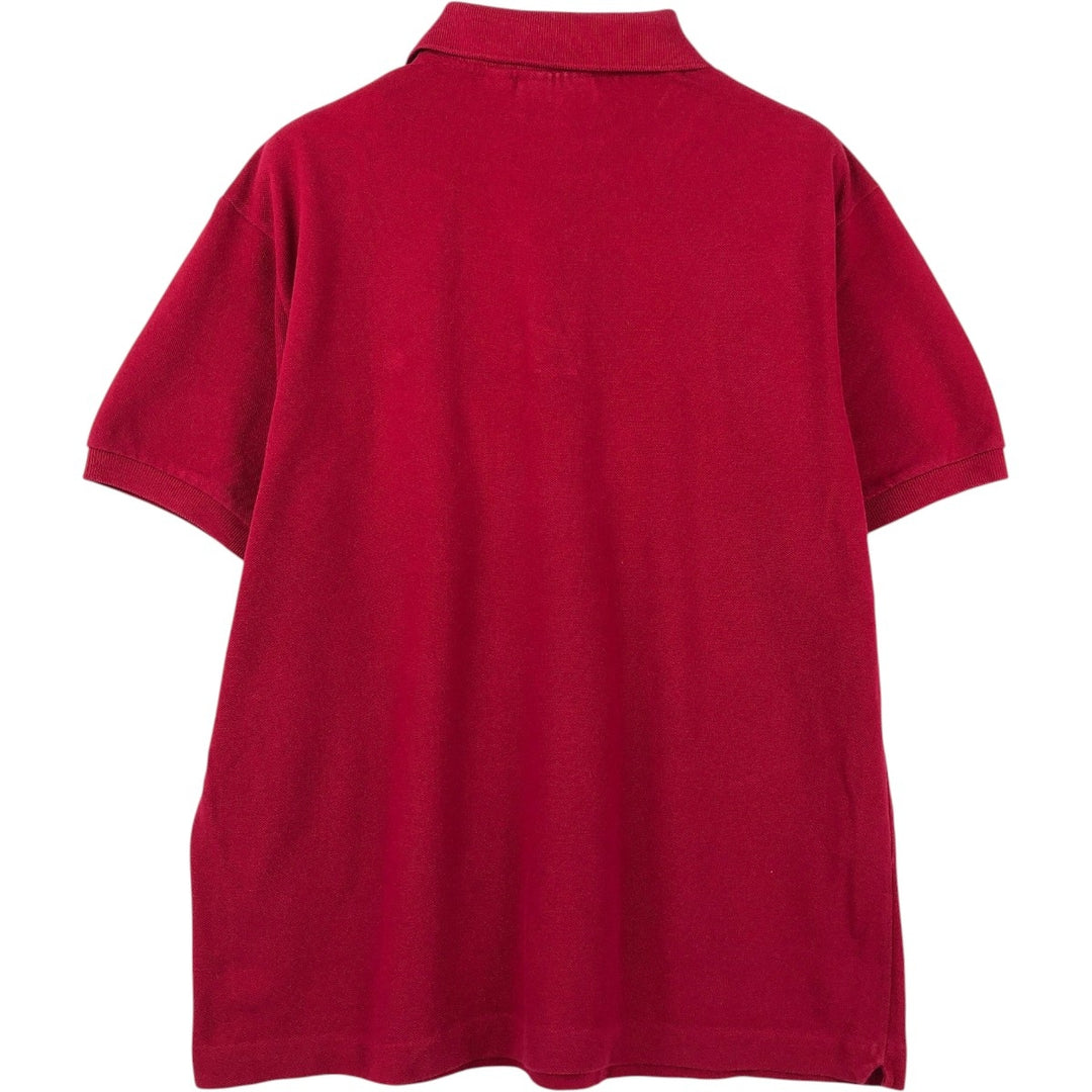 Lacoste Classic Fit short sleeve polo shirt, men's XL size cotton red type Vintage Second Hand