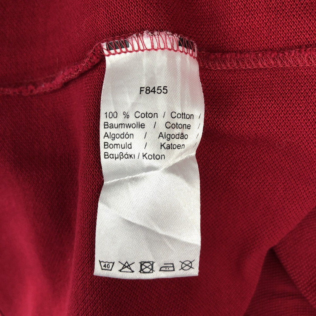 Lacoste Classic Fit short sleeve polo shirt, men's XL size cotton red type Vintage Second Hand