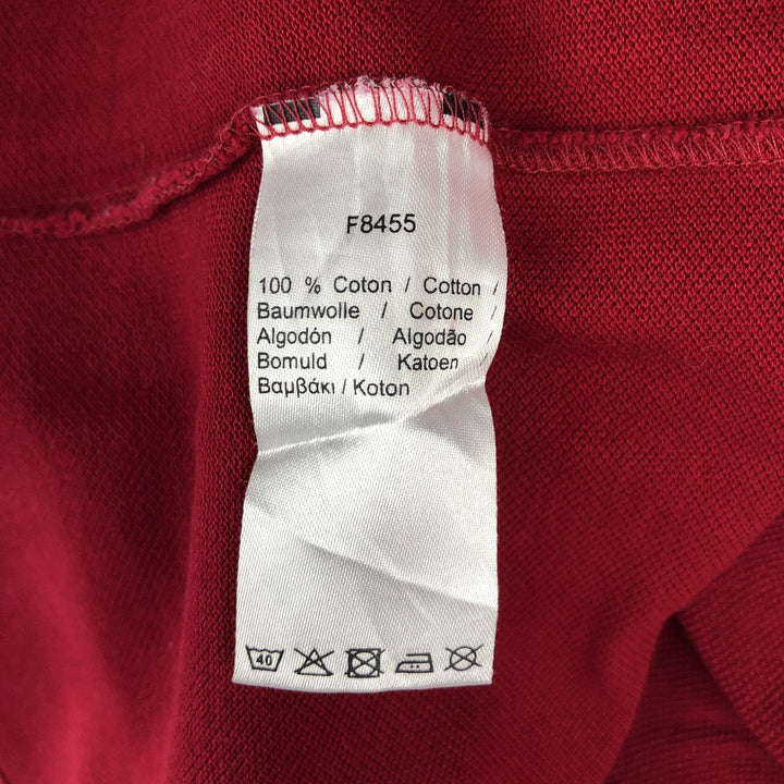 Lacoste Classic Fit short sleeve polo shirt, men's XL size cotton red type Vintage Second Hand