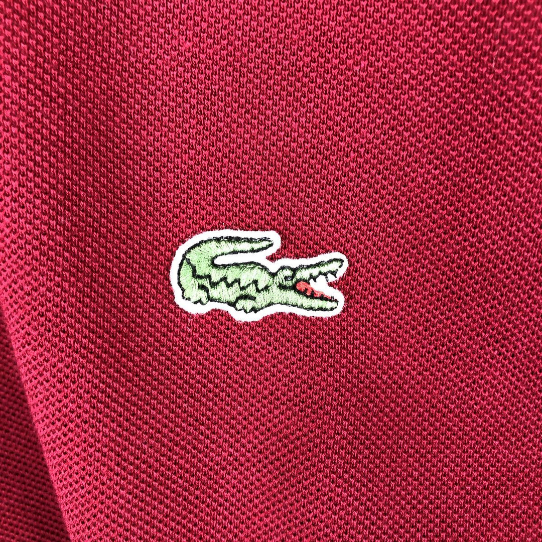 Lacoste Classic Fit short sleeve polo shirt, men's XL size cotton red type Vintage Second Hand