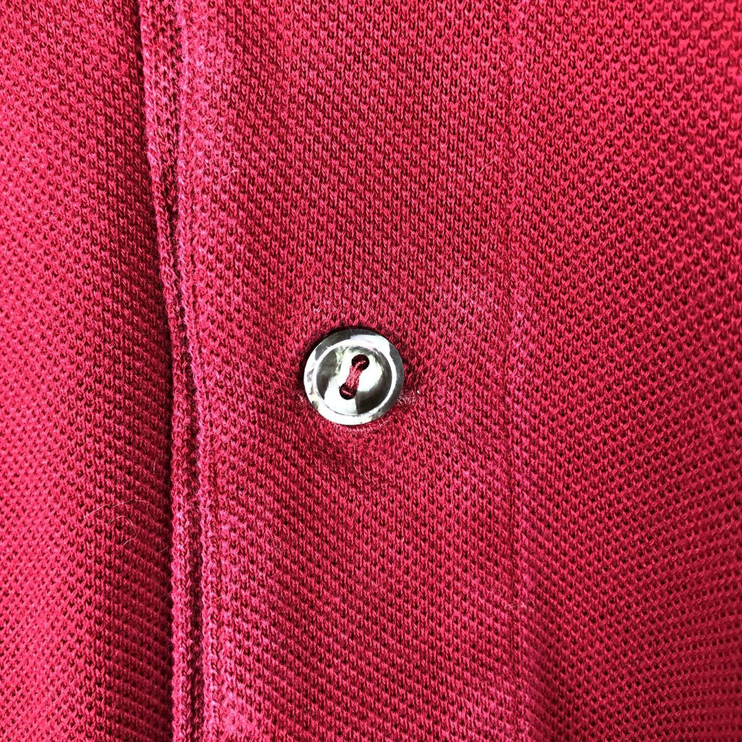 Lacoste Classic Fit short sleeve polo shirt, men's XL size cotton red type Vintage Second Hand