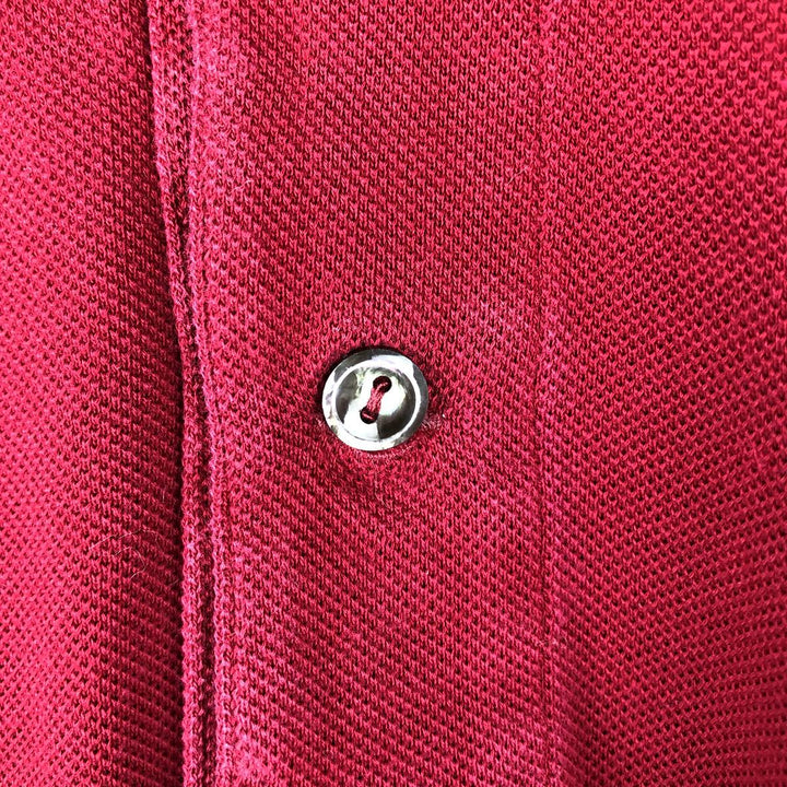 Lacoste Classic Fit short sleeve polo shirt, men's XL size cotton red type Vintage Second Hand