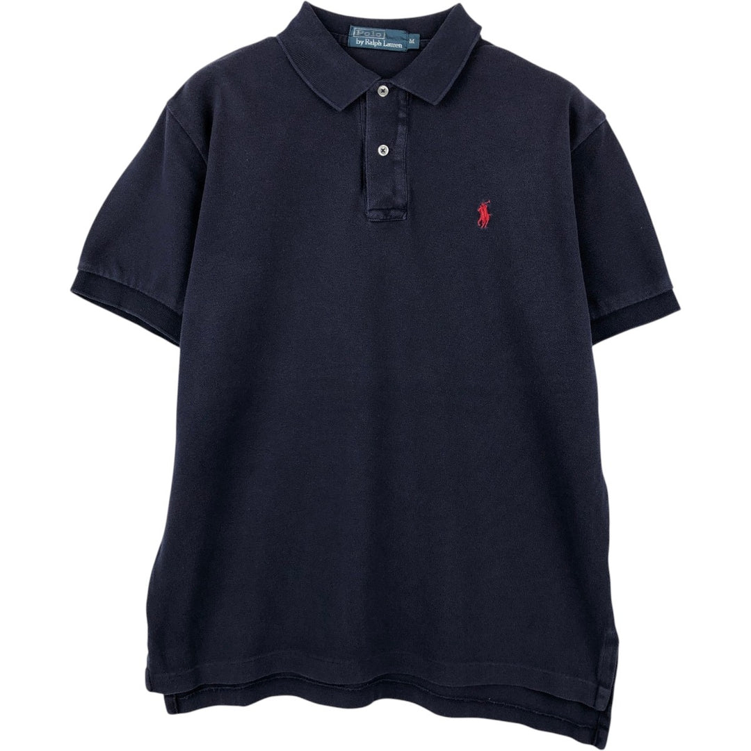 Ralph Lauren POLO by Ralph Lauren short sleeve polo shirt, men's size M cotton navy blue type Vintage Second Hand