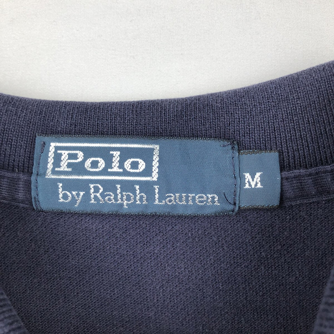 Ralph Lauren POLO by Ralph Lauren short sleeve polo shirt, men's size M cotton navy blue type Vintage Second Hand
