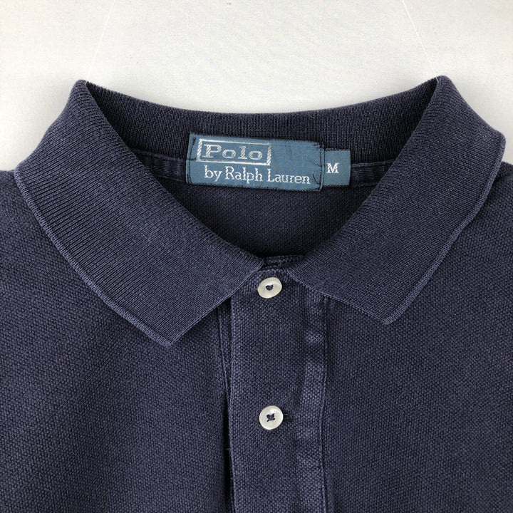 Ralph Lauren POLO by Ralph Lauren short sleeve polo shirt, men's size M cotton navy blue type Vintage Second Hand