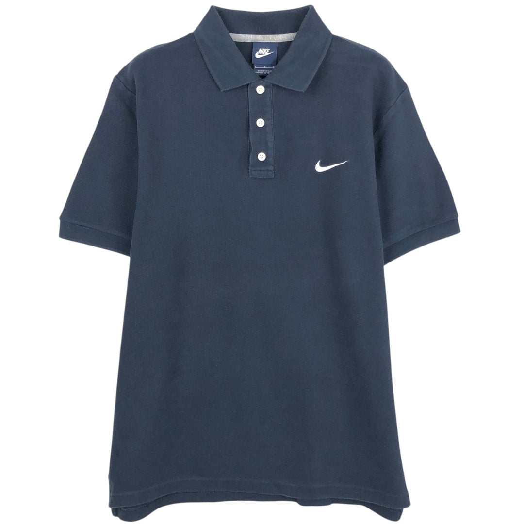 Nike short-sleeved polo shirt, men's size L unclear black type Vintage Second Hand