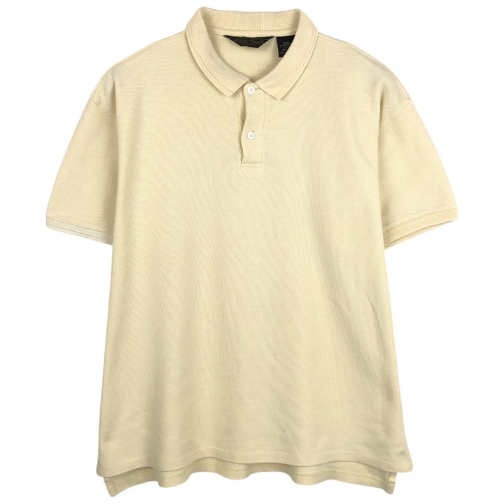 1980'S Eddie Bauer Short-Sleeve Polo Shirt, Made in USA, Men's Size XL (Equivalent), Vintage cotton unbleached Vintage Second Hand