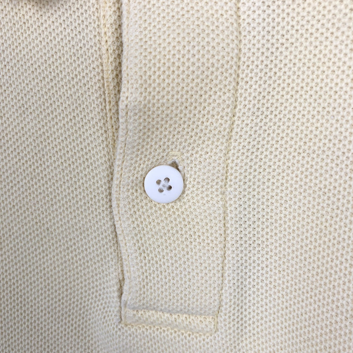 1980'S Eddie Bauer Short-Sleeve Polo Shirt, Made in USA, Men's Size XL (Equivalent), Vintage cotton unbleached Vintage Second Hand