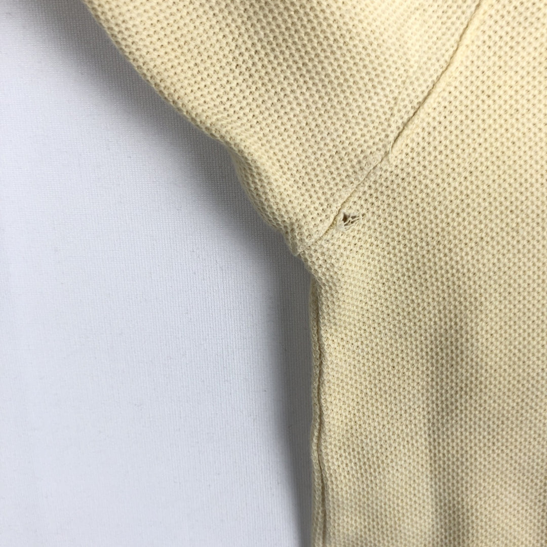 1980'S Eddie Bauer Short-Sleeve Polo Shirt, Made in USA, Men's Size XL (Equivalent), Vintage cotton unbleached Vintage Second Hand