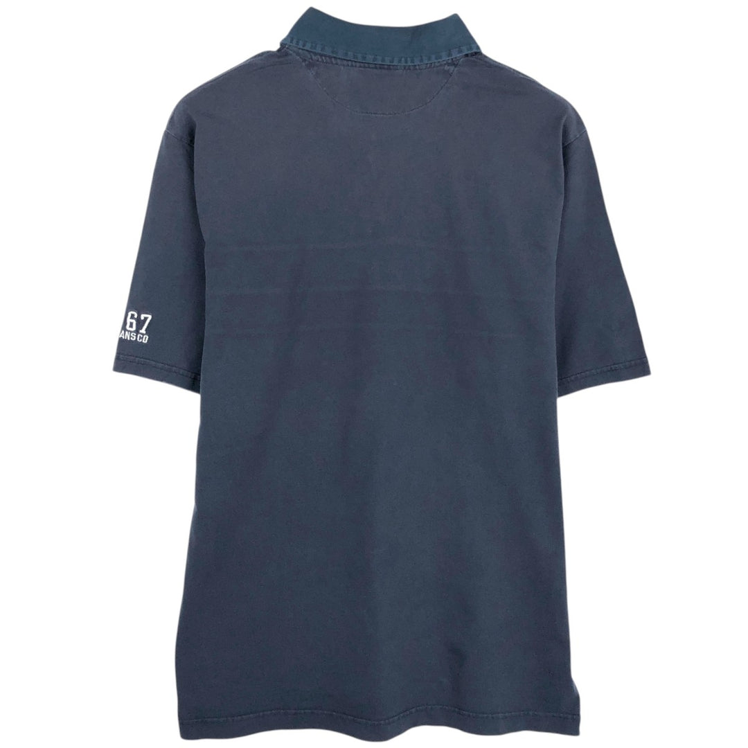 Ralph Lauren POLO JEANS COMPANY short sleeve polo shirt, men's size M cotton navy blue type Vintage Second Hand