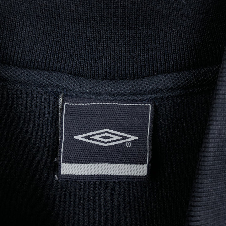 UMBRO short sleeve polo shirt, men's size M cotton navy blue type Vintage Second Hand