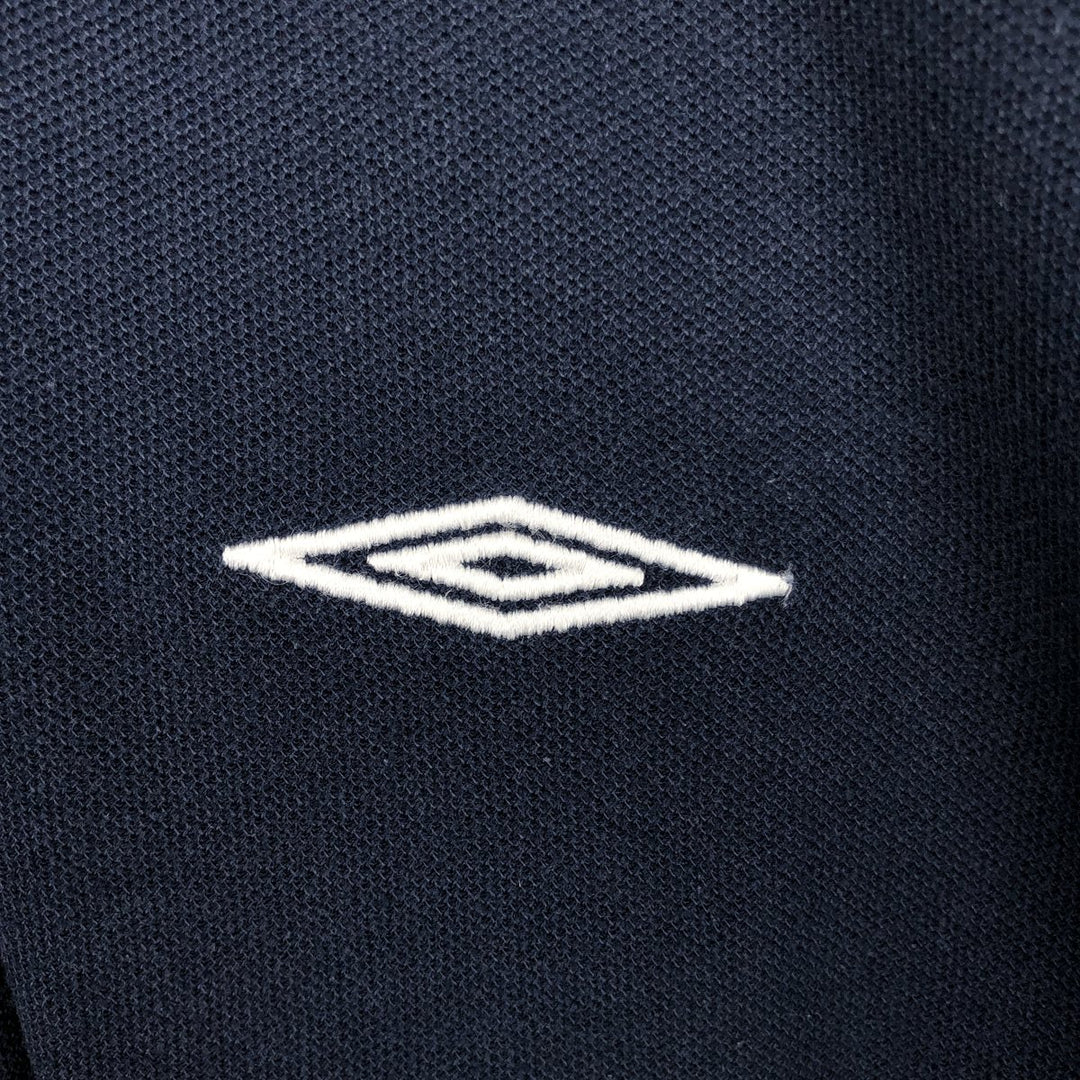 UMBRO short sleeve polo shirt, men's size M cotton navy blue type Vintage Second Hand