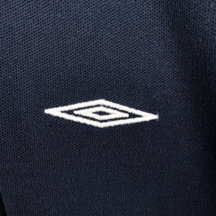 UMBRO short sleeve polo shirt, men's size M cotton navy blue type Vintage Second Hand