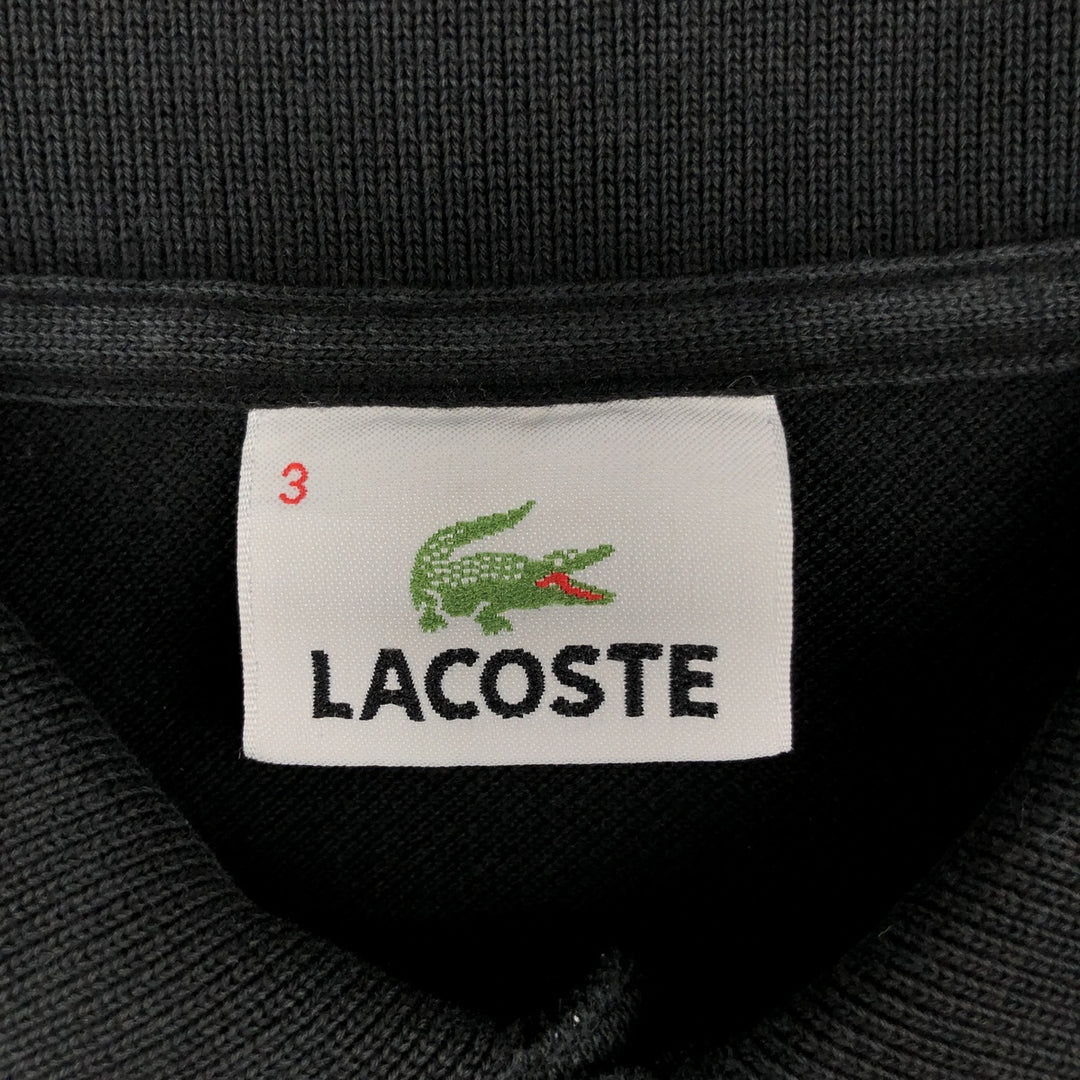 Lacoste LACOSTE Short-Sleeve Polo Shirt, Men's Size S (approx.) cotton black type Vintage Second Hand