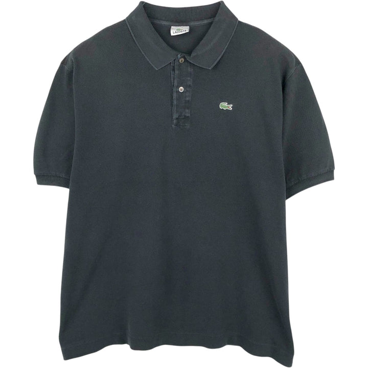 Lacoste Short Sleeve Polo Shirt, Size 9, Men's XXXL cotton black type Vintage Second Hand