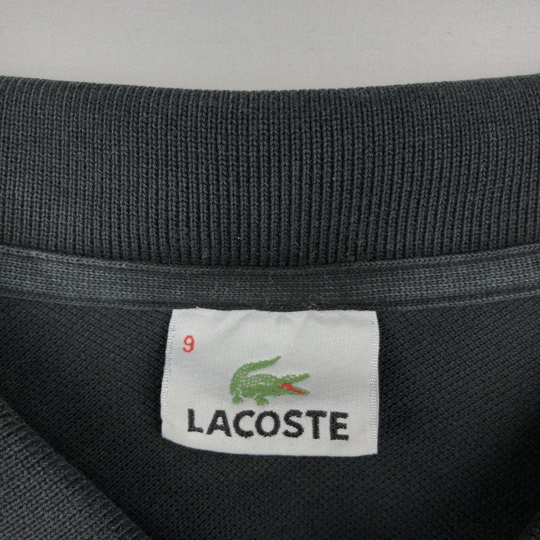 Lacoste Short Sleeve Polo Shirt, Size 9, Men's XXXL cotton black type Vintage Second Hand