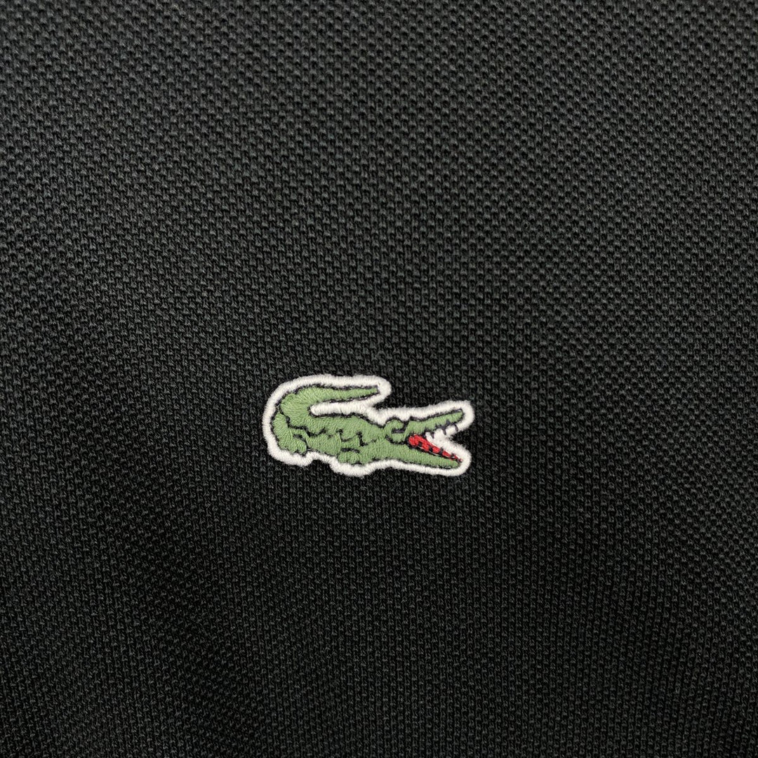 Lacoste Short Sleeve Polo Shirt, Size 9, Men's XXXL cotton black type Vintage Second Hand