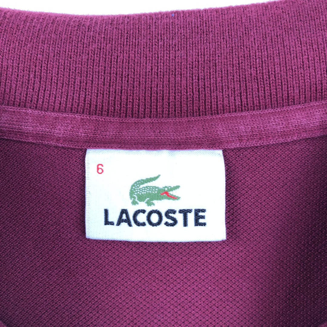 Lacoste LACOSTE Short Sleeve Polo Shirt Size 6 Men's XL cotton burgundy type Vintage Second Hand