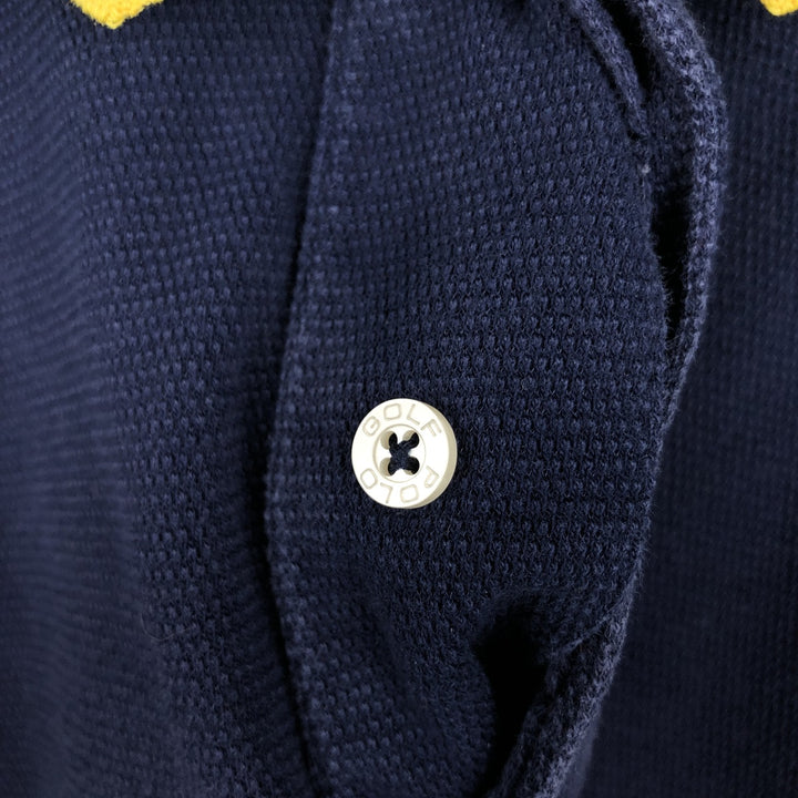 Ralph Lauren POLO GOLF Polo Golf short sleeve polo shirt for men size L cotton navy blue type Vintage Second Hand
