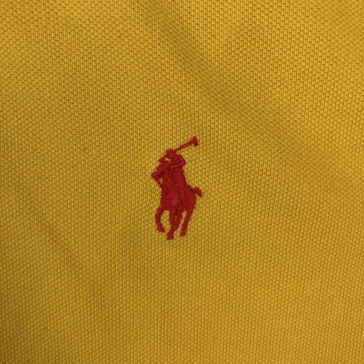 Ralph Lauren POLO by Ralph Lauren short sleeve polo shirt, men's XL size cotton yellow type Vintage Second Hand