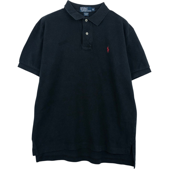 Ralph Lauren POLO by Ralph Lauren short sleeve polo shirt, men's size M cotton black type Vintage Second Hand