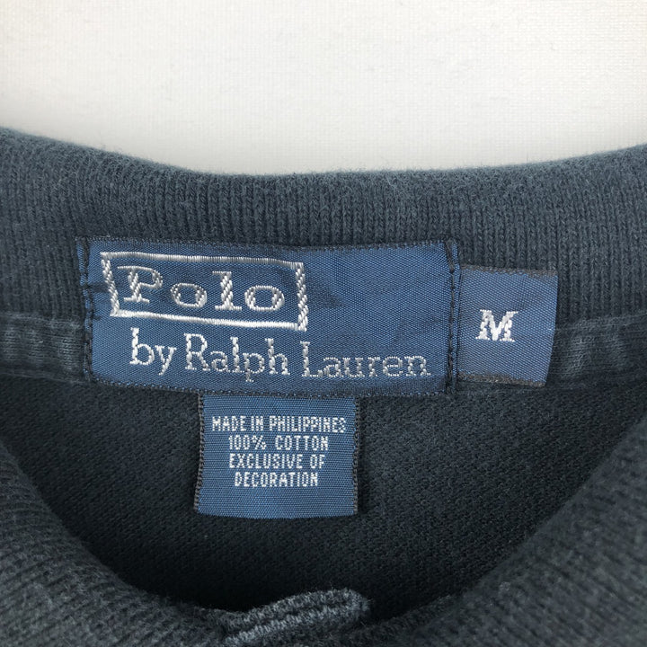 Ralph Lauren POLO by Ralph Lauren short sleeve polo shirt, men's size M cotton black type Vintage Second Hand