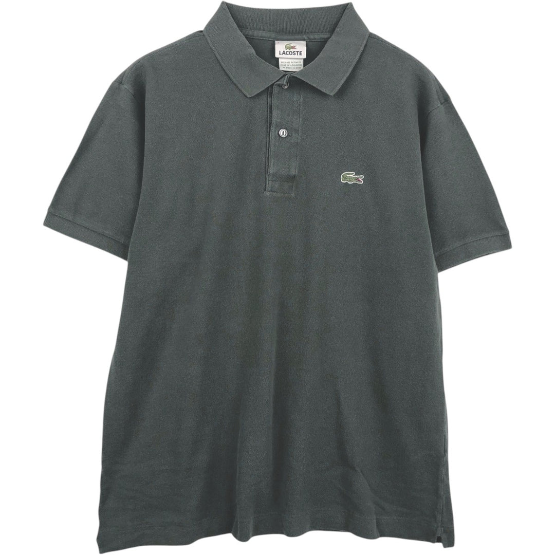 Lacoste LACOSTE French design short sleeve polo shirt size 4, men's M size cotton Charcoal Vintage Second Hand