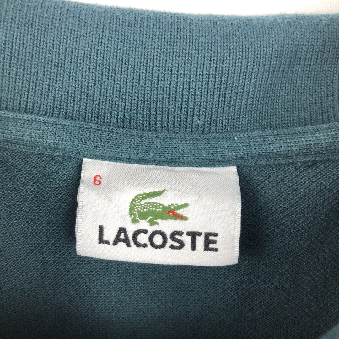 Lacoste LACOSTE Short Sleeve Polo Shirt Size 6 Men's XL cotton green type Vintage Second Hand