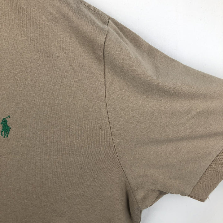 Ralph Lauren POLO by Ralph Lauren short sleeve polo shirt, men's size L cotton Beige type Vintage Second Hand