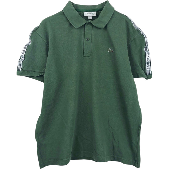 Lacoste Regular Fit Short Sleeve Polo Shirt, Size 5 (Men's L) cotton Khaki type Vintage Second Hand