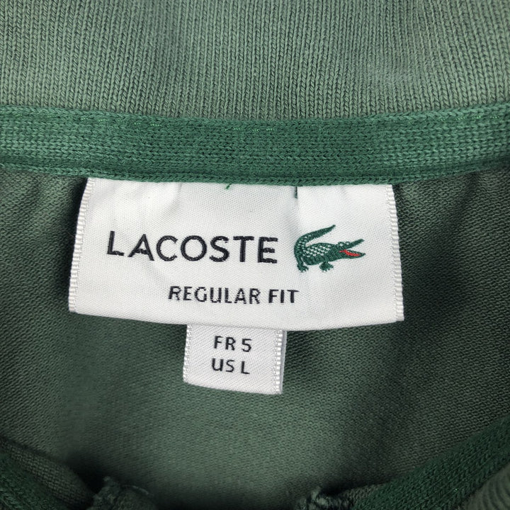 Lacoste Regular Fit Short Sleeve Polo Shirt, Size 5 (Men's L) cotton Khaki type Vintage Second Hand
