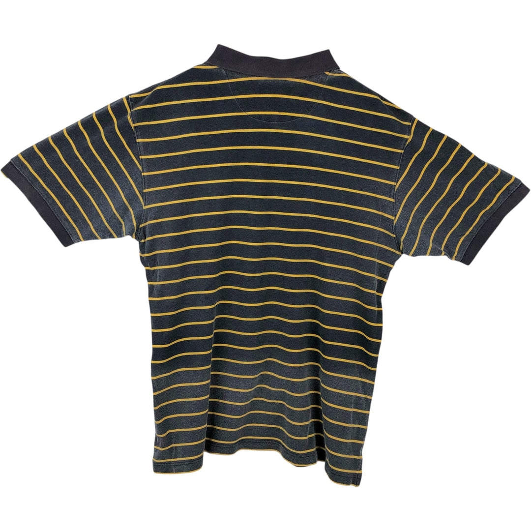 Ralph Lauren CHAPS Short-Sleeve Striped Polo Shirt, Men's Size XL (approx.) cotton Charcoal Vintage Second Hand