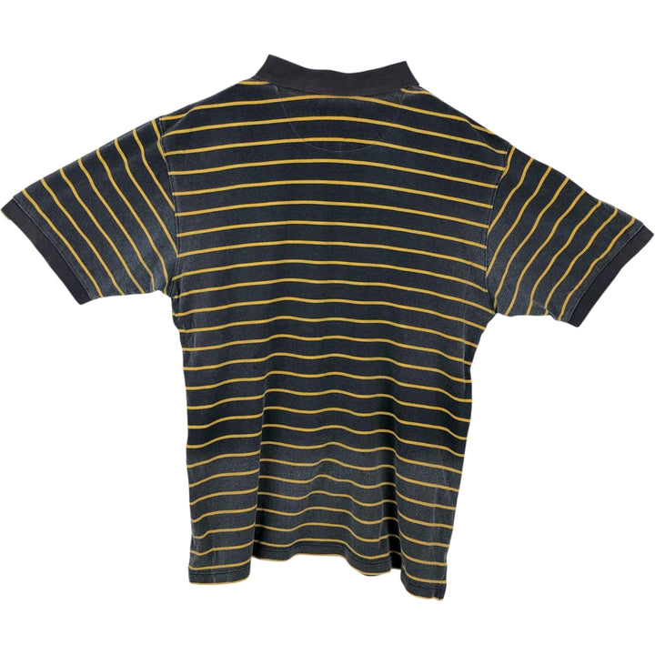 Ralph Lauren CHAPS Short-Sleeve Striped Polo Shirt, Men's Size XL (approx.) cotton Charcoal Vintage Second Hand