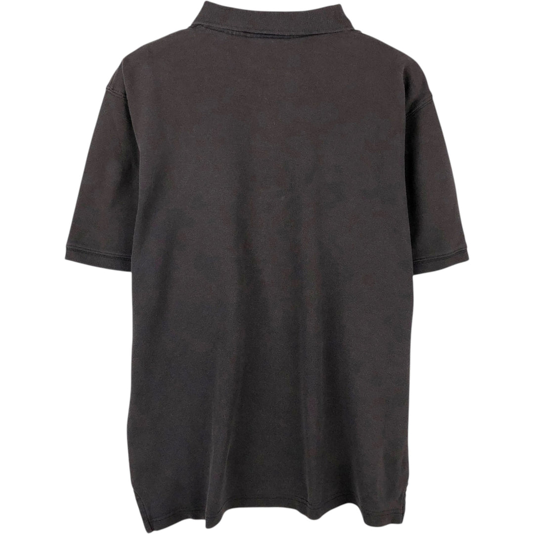 1990'S Eddie Bauer Short-Sleeve Polo Shirt, Men's Size M (approx.), Vintage cotton Charcoal Vintage Second Hand