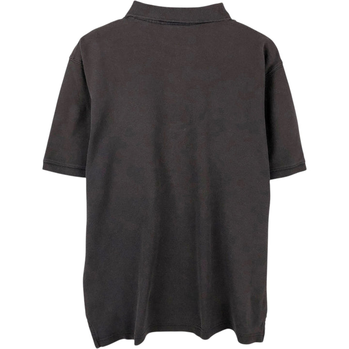 1990'S Eddie Bauer Short-Sleeve Polo Shirt, Men's Size M (approx.), Vintage cotton Charcoal Vintage Second Hand