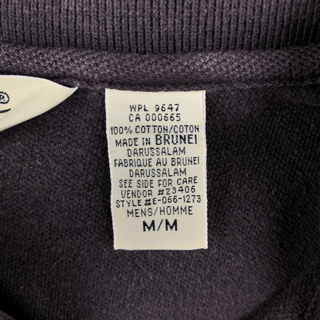 1990'S Eddie Bauer Short-Sleeve Polo Shirt, Men's Size M (approx.), Vintage cotton Charcoal Vintage Second Hand