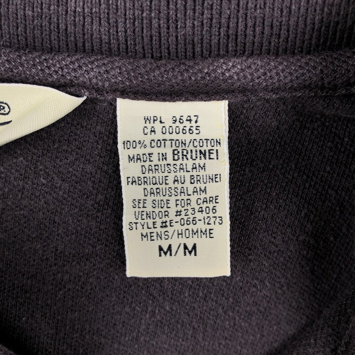 1990'S Eddie Bauer Short-Sleeve Polo Shirt, Men's Size M (approx.), Vintage cotton Charcoal Vintage Second Hand