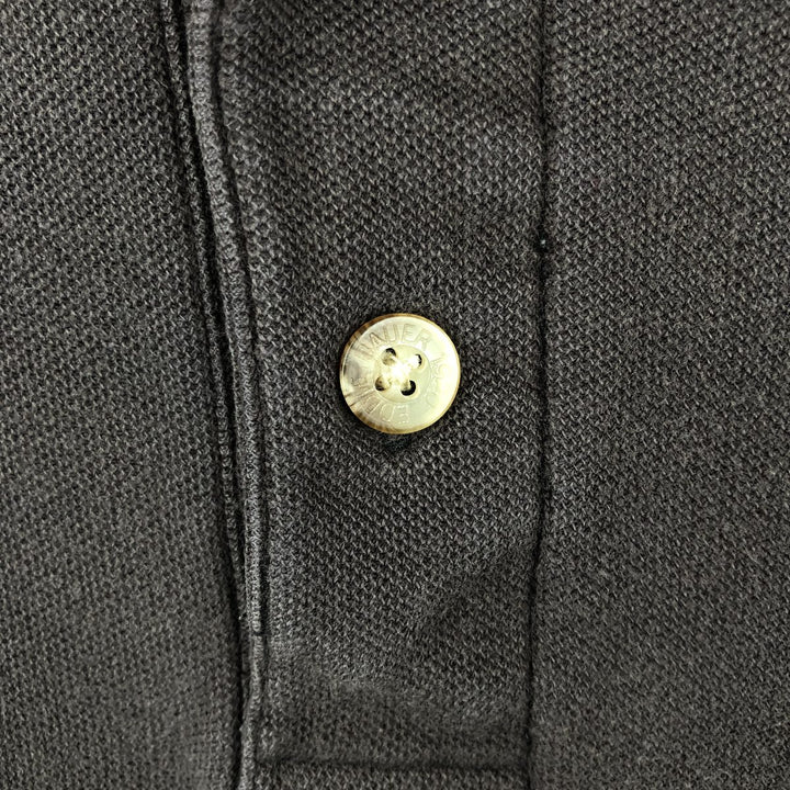 1990'S Eddie Bauer Short-Sleeve Polo Shirt, Men's Size M (approx.), Vintage cotton Charcoal Vintage Second Hand