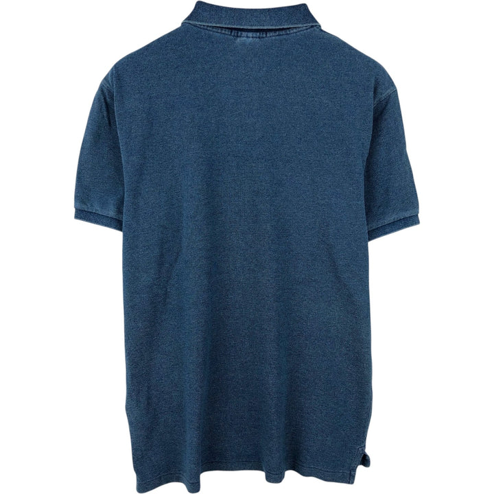 Ralph Lauren POLO by Ralph Lauren SLIM FIT Short-Sleeve Polo Shirt, Men's Size XL (approx.) cotton Navy blue Vintage Second Hand