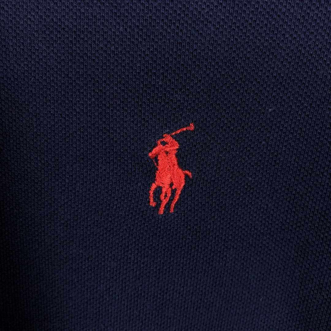 Ralph Lauren POLO by Ralph Lauren short sleeve polo shirt, men's size L cotton navy blue type Vintage Second Hand
