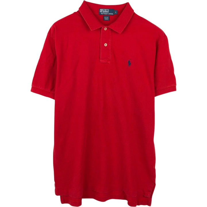 Ralph Lauren POLO by Ralph Lauren short sleeve polo shirt, men's size L cotton red type Vintage Second Hand