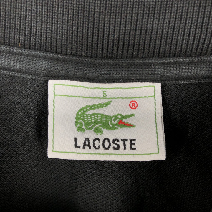 Lacoste LACOSTE Short Sleeve Polo Shirt Size 5 Men's L cotton black type Vintage Second Hand