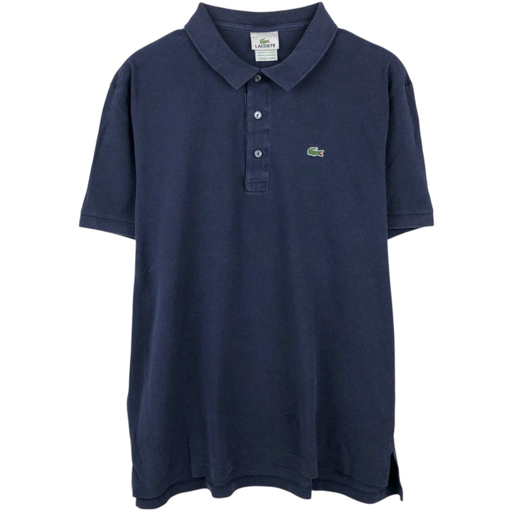 Lacoste LACOSTE French design short sleeve polo shirt No. 7 Men's XXL equivalent cotton navy blue type Vintage Second Hand