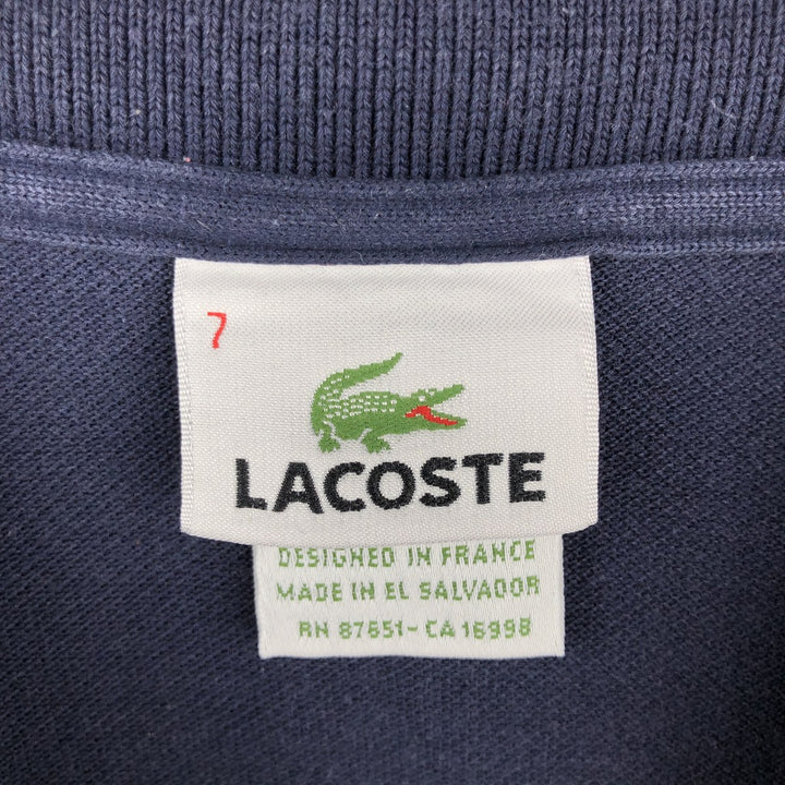 Lacoste LACOSTE French design short sleeve polo shirt No. 7 Men's XXL equivalent cotton navy blue type Vintage Second Hand