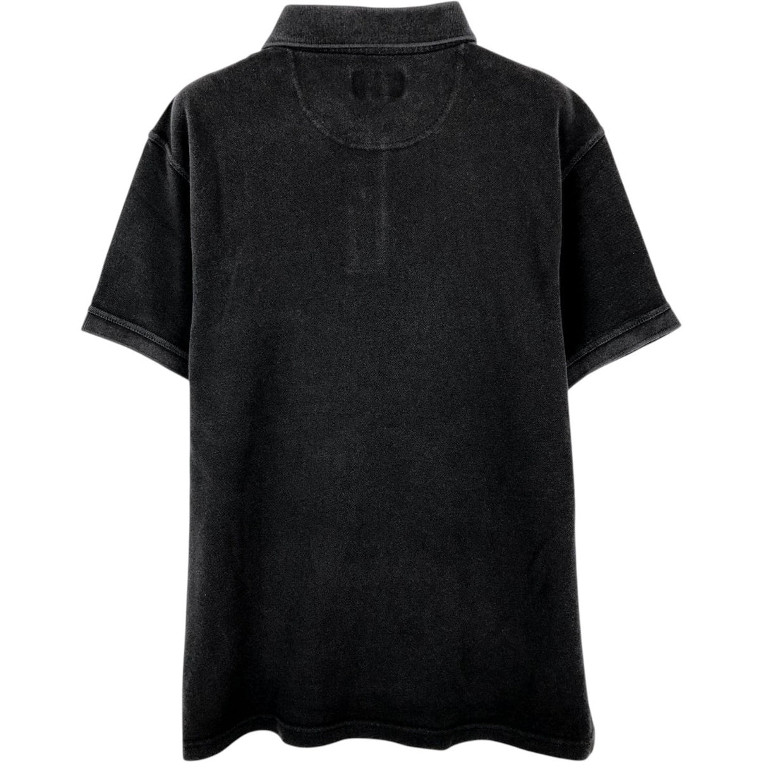 Barbour Short-Sleeve Polo Shirt, Men's Size L (approx.) cotton black type Vintage Second Hand