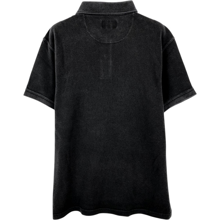 Barbour Short-Sleeve Polo Shirt, Men's Size L (approx.) cotton black type Vintage Second Hand