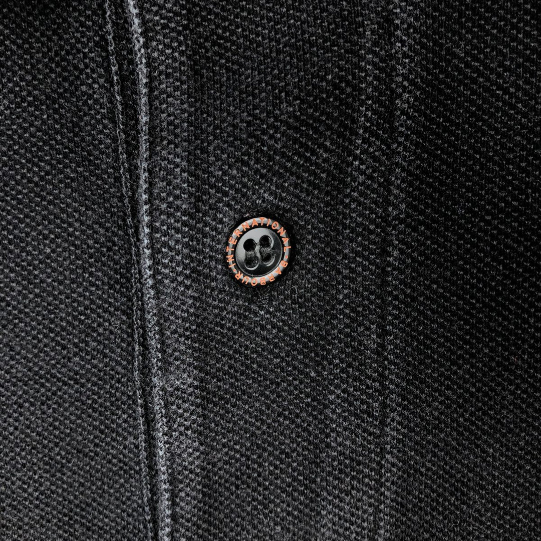 Barbour Short-Sleeve Polo Shirt, Men's Size L (approx.) cotton black type Vintage Second Hand