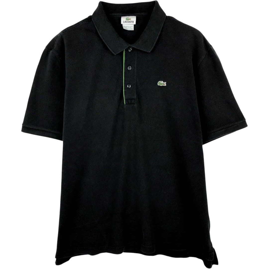 Lacoste LACOSTE French design short sleeve polo shirt size 6 men's XL equivalent cotton black type Vintage Second Hand
