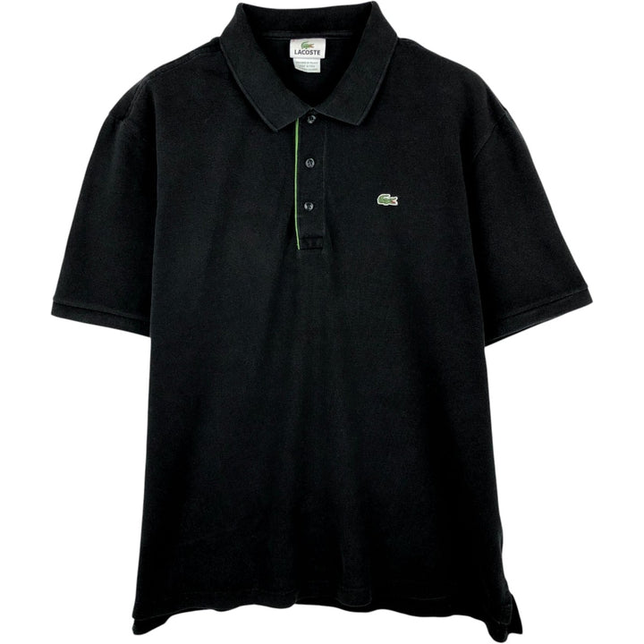 Lacoste LACOSTE French design short sleeve polo shirt size 6 men's XL equivalent cotton black type Vintage Second Hand