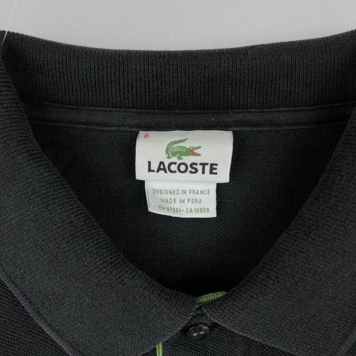 Lacoste LACOSTE French design short sleeve polo shirt size 6 men's XL equivalent cotton black type Vintage Second Hand